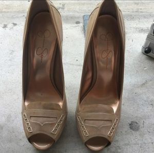 Jessica Simpson Tan Heels